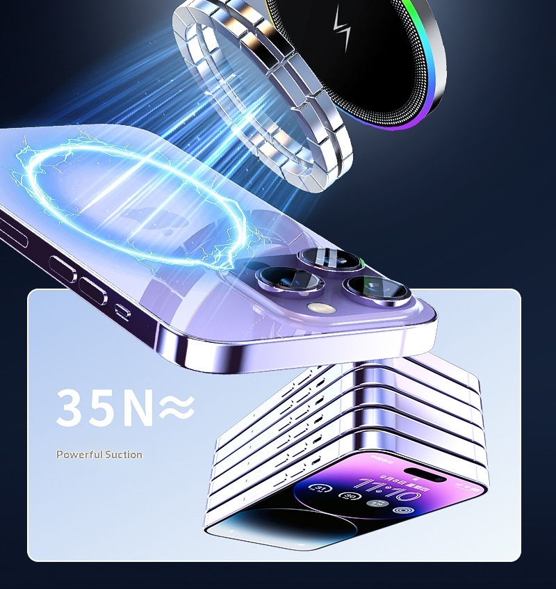 New Vacuum Adsorption Phone Wireless Charging Car Magnetic Holder_voghion.com