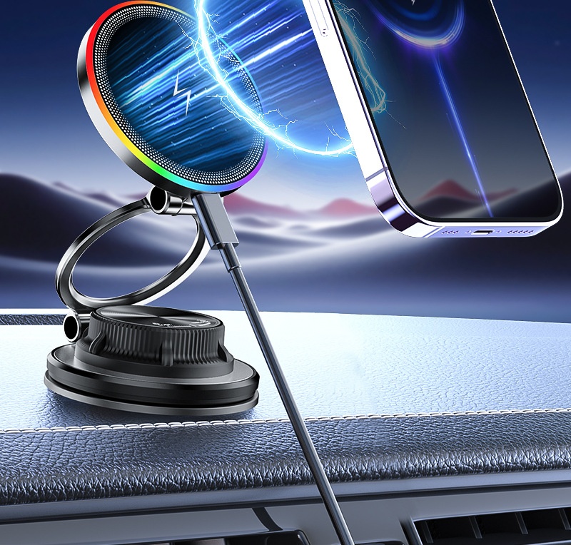 New Vacuum Adsorption Phone Wireless Charging Car Magnetic Holder_voghion.com