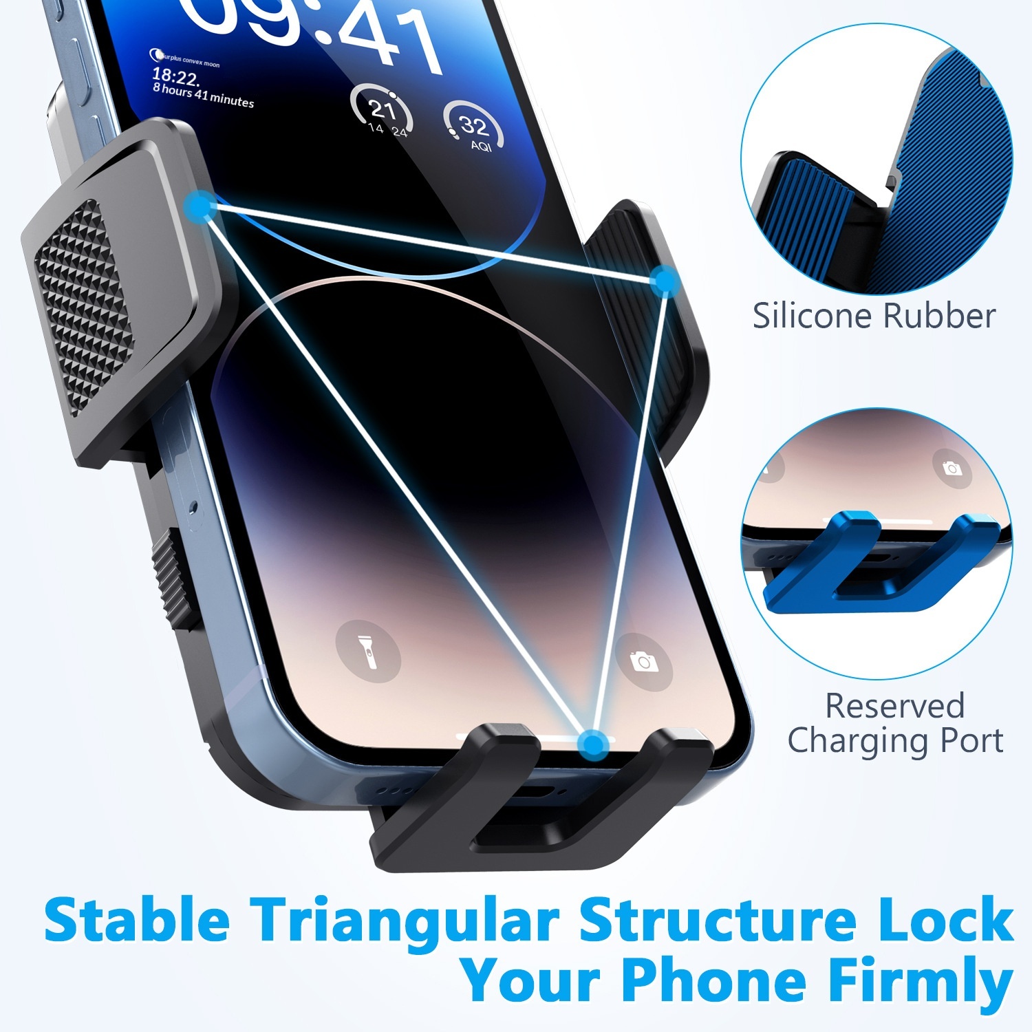 Multifunktionale Autohalterung für Armaturenbrett und Windschutzscheibe, Saugnapfhalterung, ausziehbare Handyhalterung für Navigationssystem_voghion.com