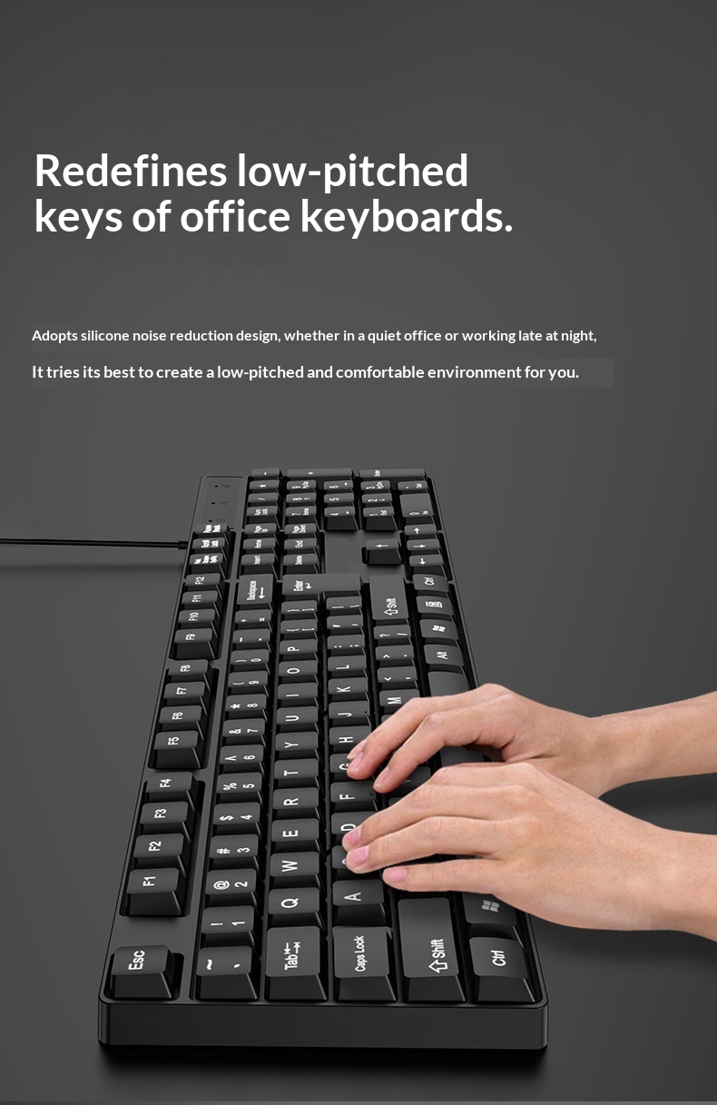 Wired Usb External Keyboard For Desktop And Laptop Computers_voghion.com