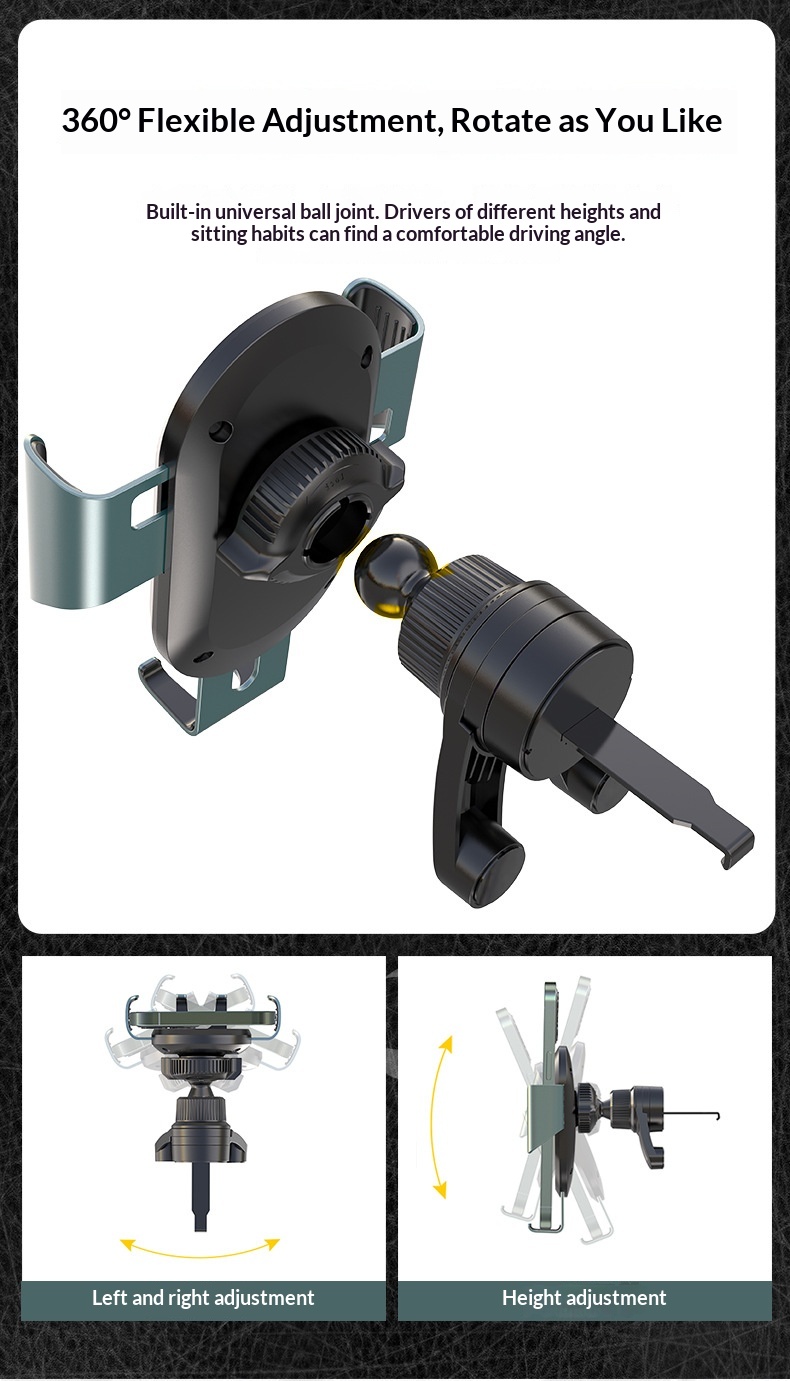 Gravity Car Phone Holder For Air Vent Mount Navigation Stand_voghion.com