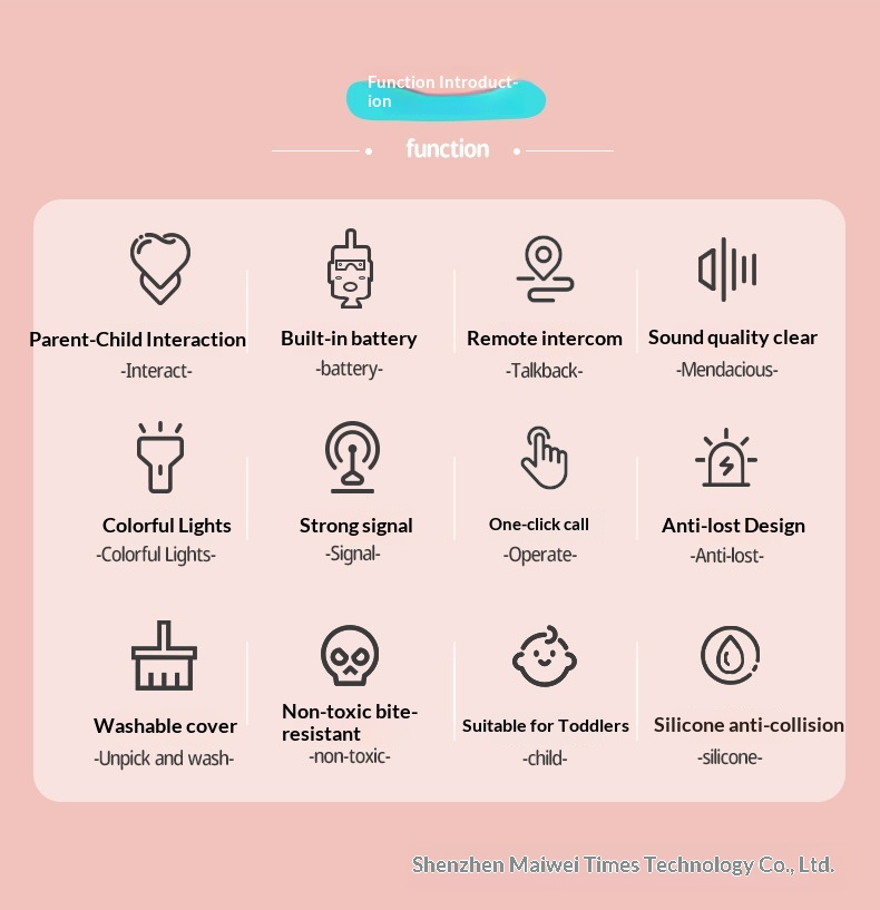 Mini Walkie-talkies For Children Rechargeable Interactive Set_voghion.com