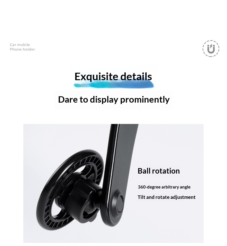 Support magnétique universel réglable pour téléphone de voiture avec navigation intégrée au tableau de bord (nouveau modèle 2024)._voghion.com