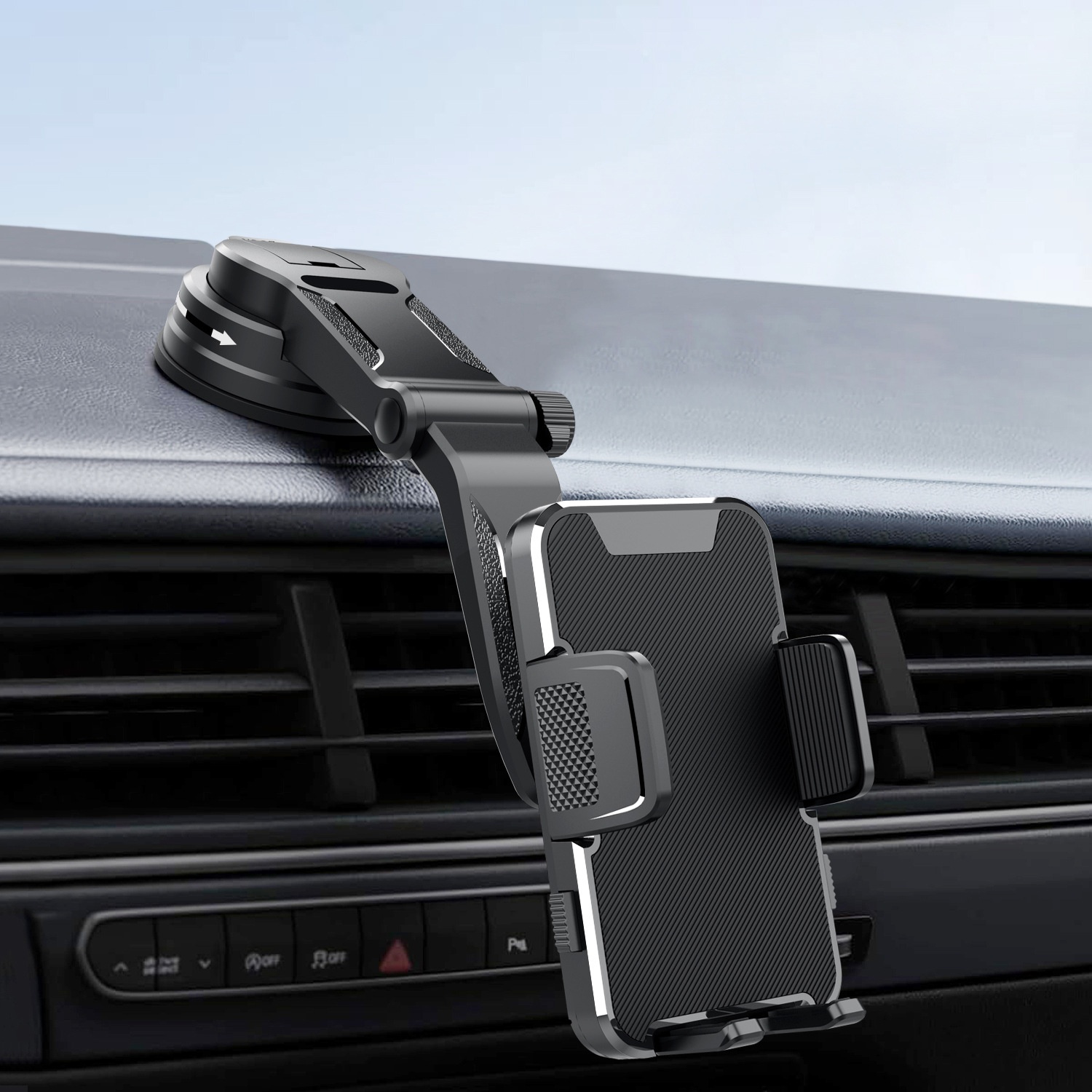 Multifunktionale Autohalterung für Armaturenbrett und Windschutzscheibe, Saugnapfhalterung, ausziehbare Handyhalterung für Navigationssystem_voghion.com