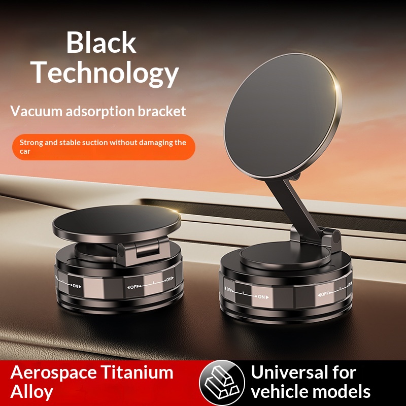 2025 New Magnetic Phone Holder Rotating Foldable Vacuum Suction Cup Lazy Support Car Navigation Mount_voghion.com