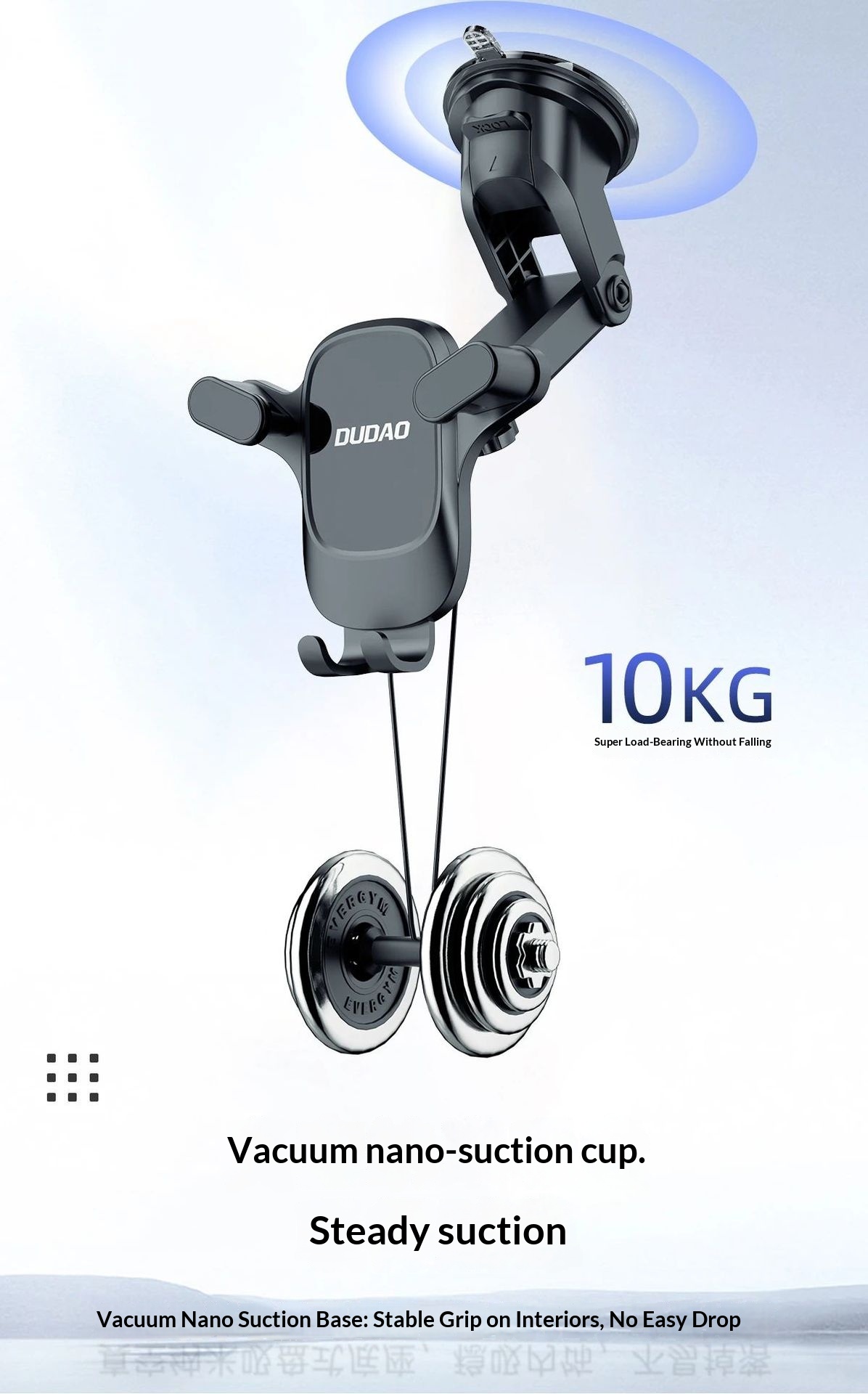 Supporto per telefono con ventosa F5Pro+ unico, da fissare alla bocchetta dell'aria, al cruscotto, al navigatore e all'auto._voghion.com