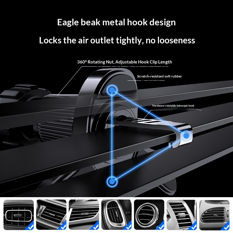Phone 2025 New Model Car Navigation Air Vent Magnetic Multi-Function Holder_voghion.com