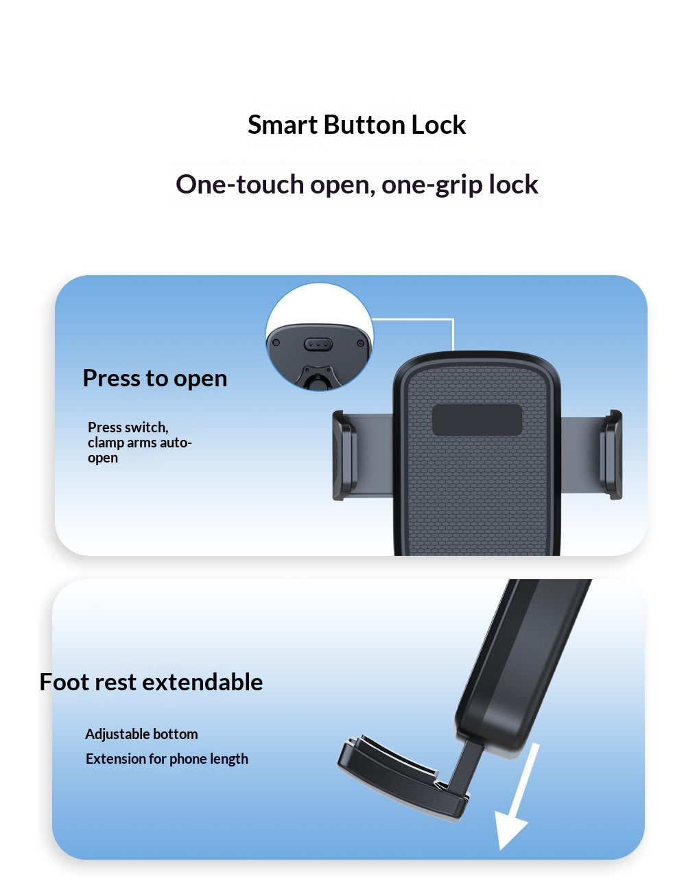 Supporto per telefono auto con ventosa adesiva per cruscotto e parabrezza, supporto universale girevole e personalizzabile._voghion.com
