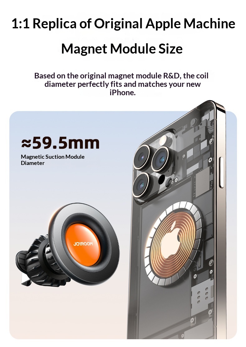 Support magnétique pour téléphone Joyroom pour grille d'aération, support de navigation pour voiture, fixation_voghion.com