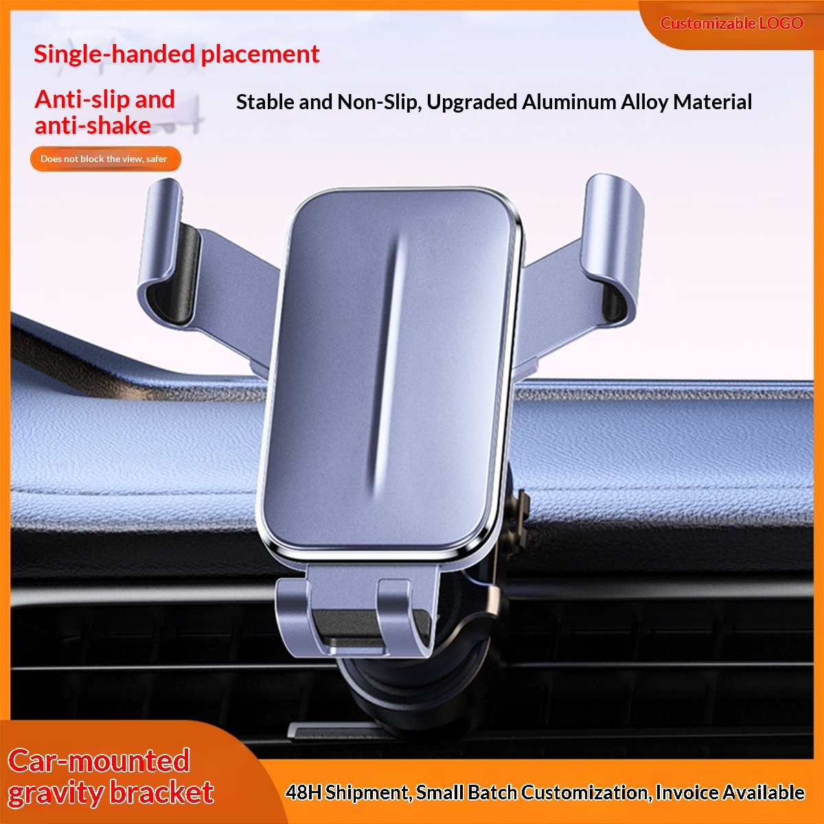 Gravity Wholesale 2025 Yükseltilmiş Alüminyum Alaşımlı Araç Telefon Tutucu Havalandırma Navigasyon Montajı_voghion.com