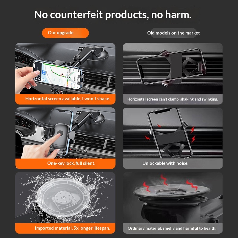 Nuovo supporto per telefono con ventosa, universale, con clip di supporto per navigatore e interni auto._voghion.com