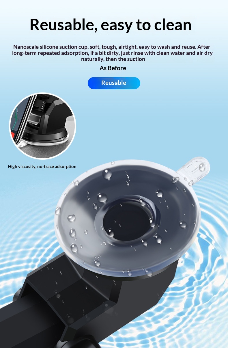 Supporto universale multifunzionale per telefono con ventosa telescopica per auto, da fissare alla bocchetta dell'aria._voghion.com