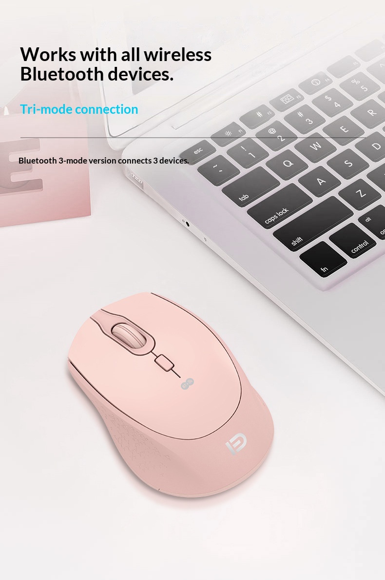 Souris bluetooth sans fil 3 modes pour pc portable et tablette_voghion.com