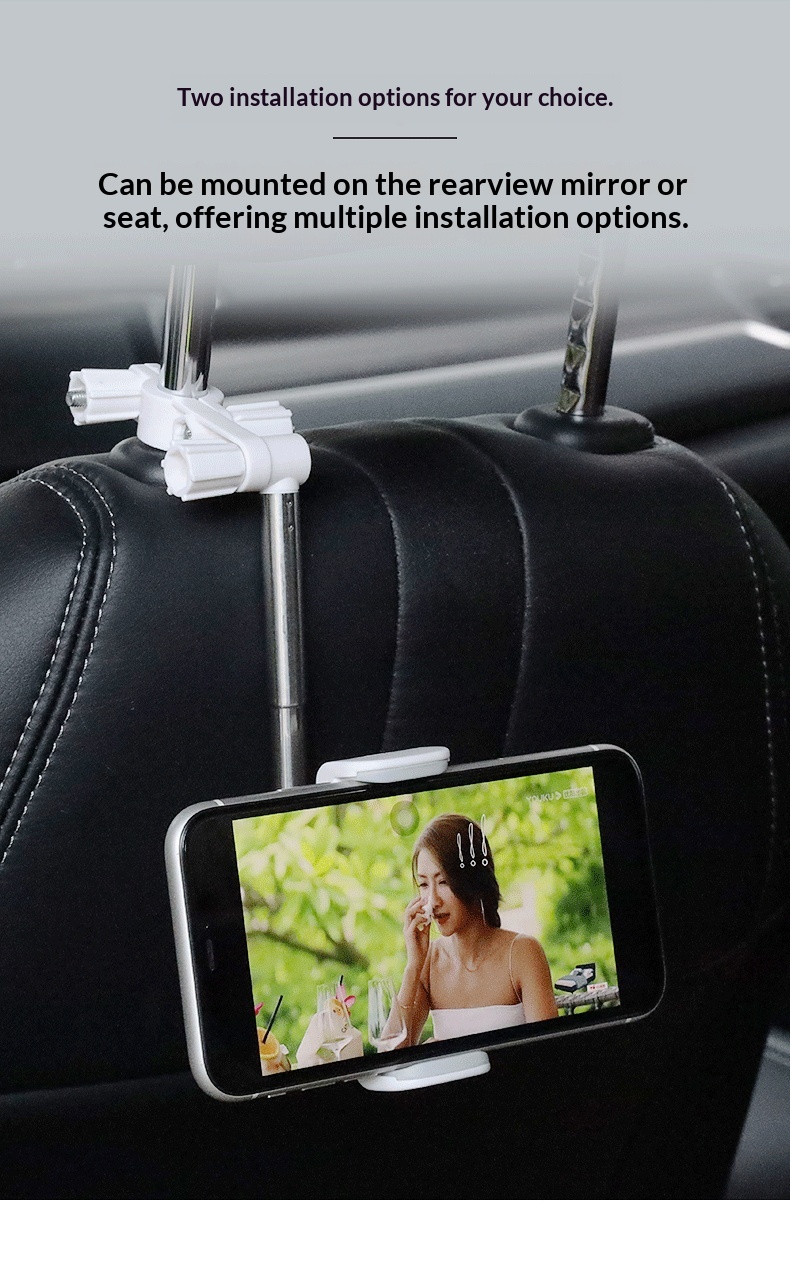 Cross-border Rearview Mirror Holder, Multifunctional Interior Accessory, Car Navigation Phone Holder_voghion.com