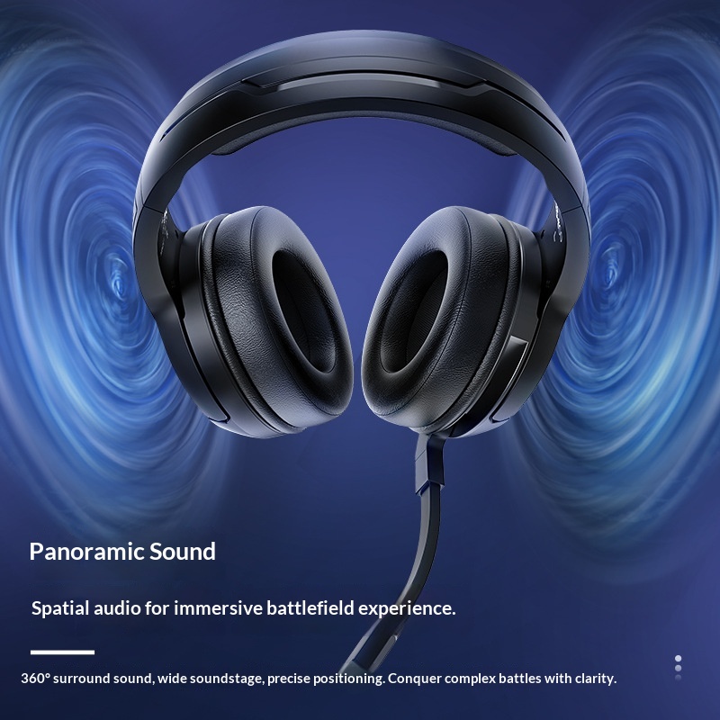 Cross-border CSL-600 Computer Headset, Over-ear Wired Gaming E-sports Headset Desktop And Laptop, With Microphone For Playing Game_voghion.com