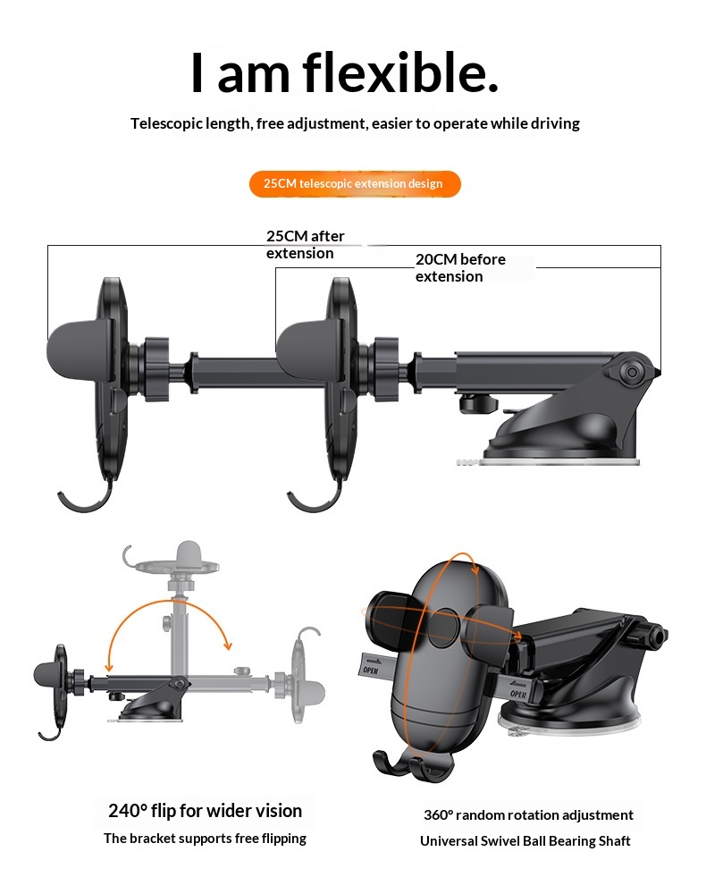 Nuovo supporto per telefono con ventosa, universale, con clip di supporto per navigatore e interni auto._voghion.com