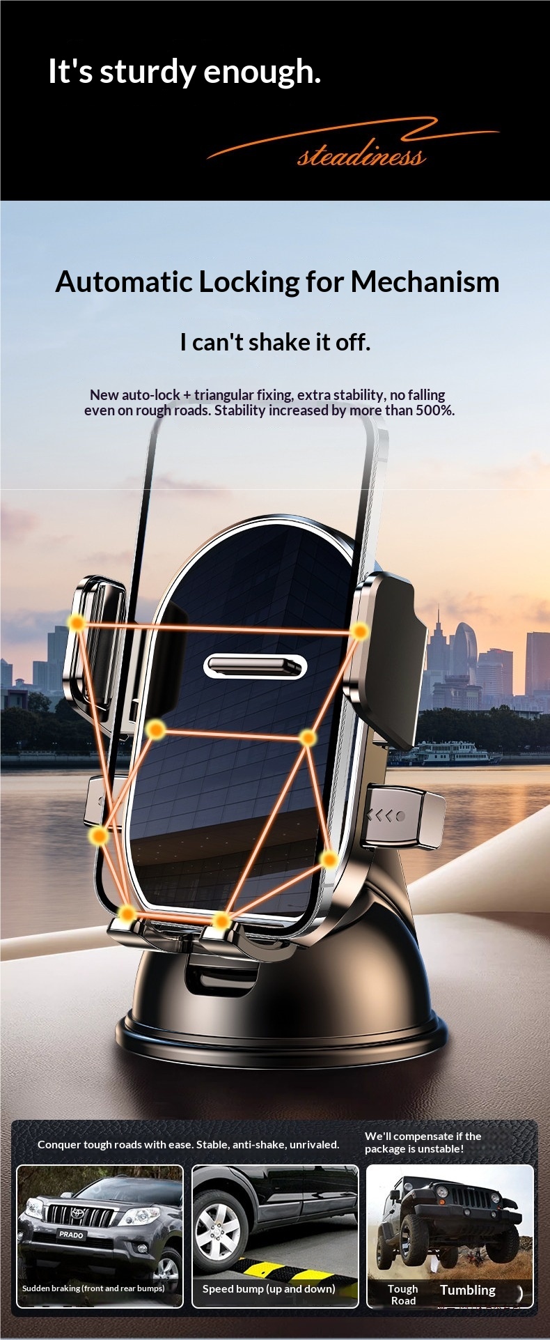 Phone Holder 2025 New Suction Cup Type Universal Navigation Fixed Support Stand For Car Dashboard_voghion.com