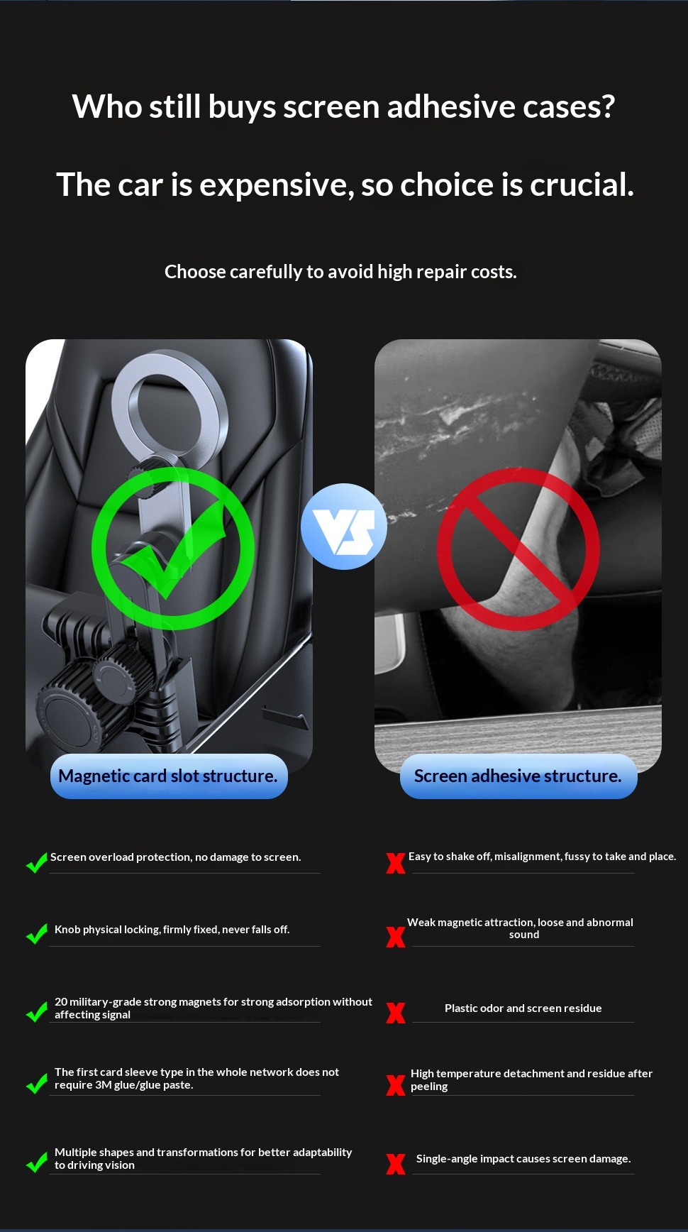 Zentraler Bedienbildschirmständer, faltbare Navigations-Handyhalterung, fahrzeugmontierter, grenzüberschreitender Tesla-Lüftungsschlitzständer_voghion.com