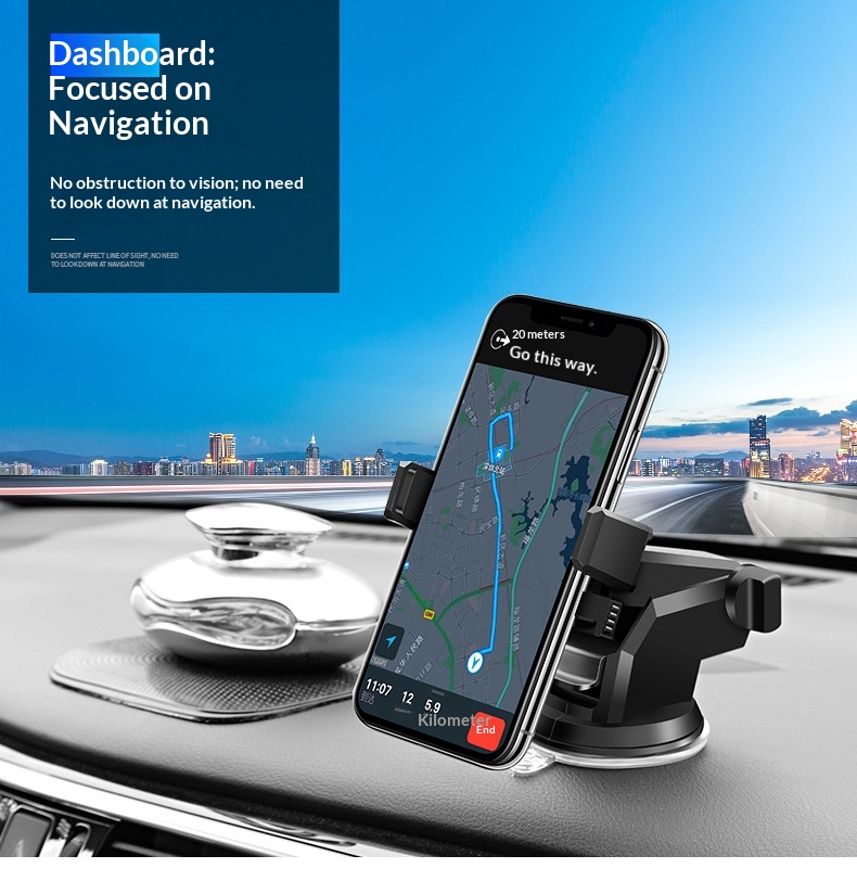 Supporto universale multifunzionale per telefono con ventosa telescopica per auto, da fissare alla bocchetta dell'aria._voghion.com