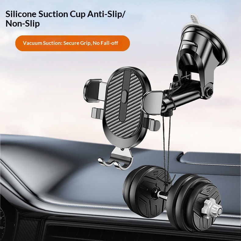 New Automatic Locking Air Vent Phone Holder, Retractable Suction Cup Car Mount_voghion.com