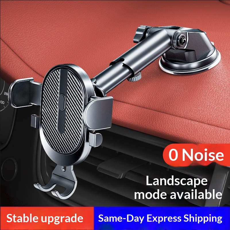 New Automatic Locking Air Vent Phone Holder, Retractable Suction Cup Car Mount_voghion.com