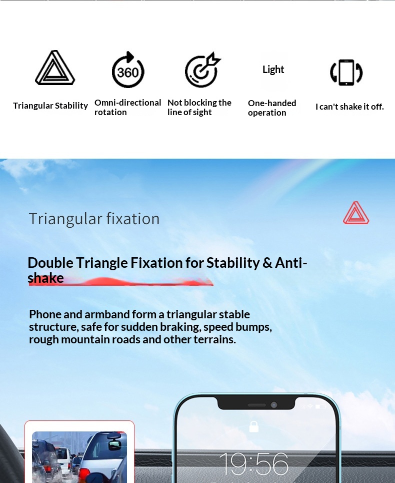 Dropshipping all'ingrosso di accessori creativi Supporto per navigatore a gravità per bocchetta dell'aria Supporto multifunzionale per telefono da auto_voghion.com