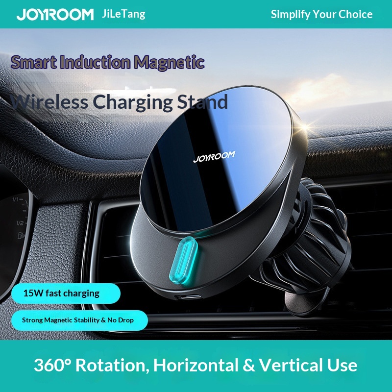 Jiletang Magnetic Wireless Charging Car Phone Holder Universal Air Vent Navigation Mount Dropshipping_voghion.com