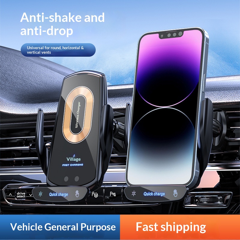 Air Vent Universal Dashboard Smart Electric Wireless Charging Car Phone Holder_voghion.com