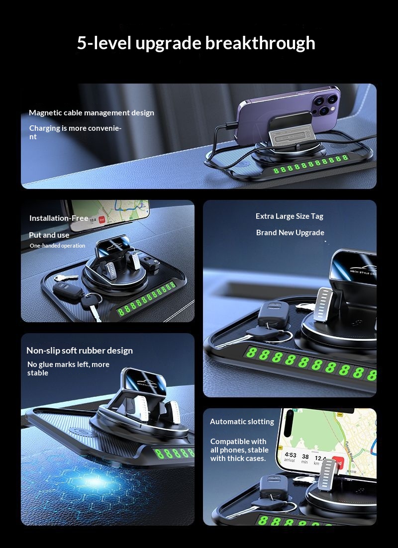 Handyhalterung für das Armaturenbrett/die Mittelkonsole des neuen Automodells 2025: Drehbar, verstellbar, mit stabiler Navigationshalterung_voghion.com