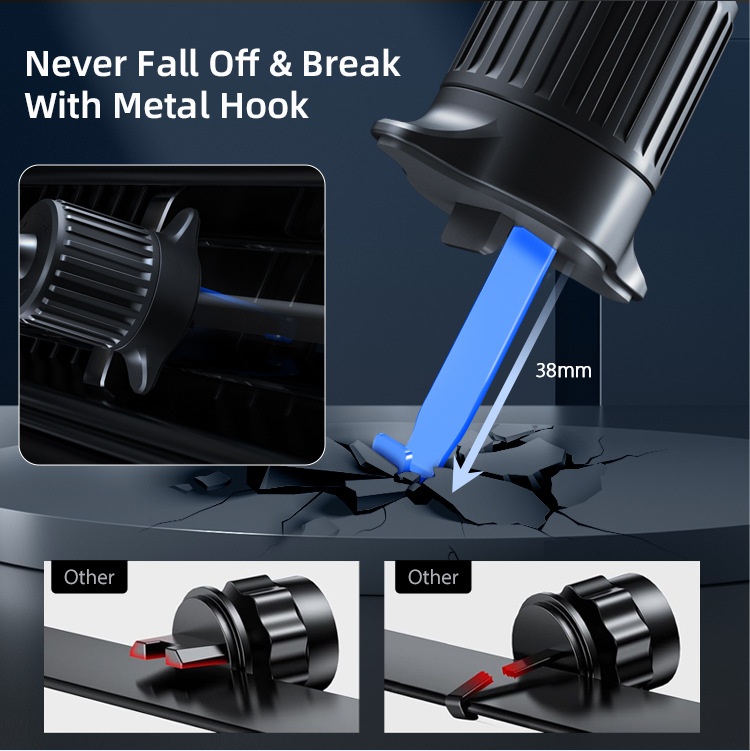 Car Holder For Dashboard, Windshield Suction Cup, Rotating Air Vent Hook, Phone Navigation Stand_voghion.com