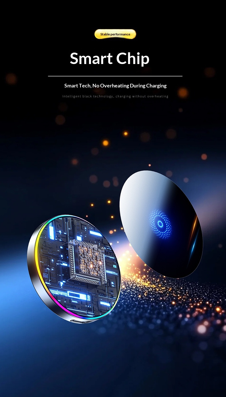 Supporto magnetico per auto con caricabatterie wireless e luce_voghion.com