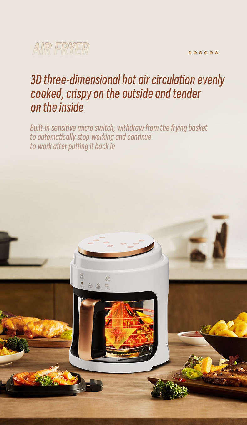 Air Fryer 4l Visual Touchscreen Electric Home Cooking Machine_voghion.com