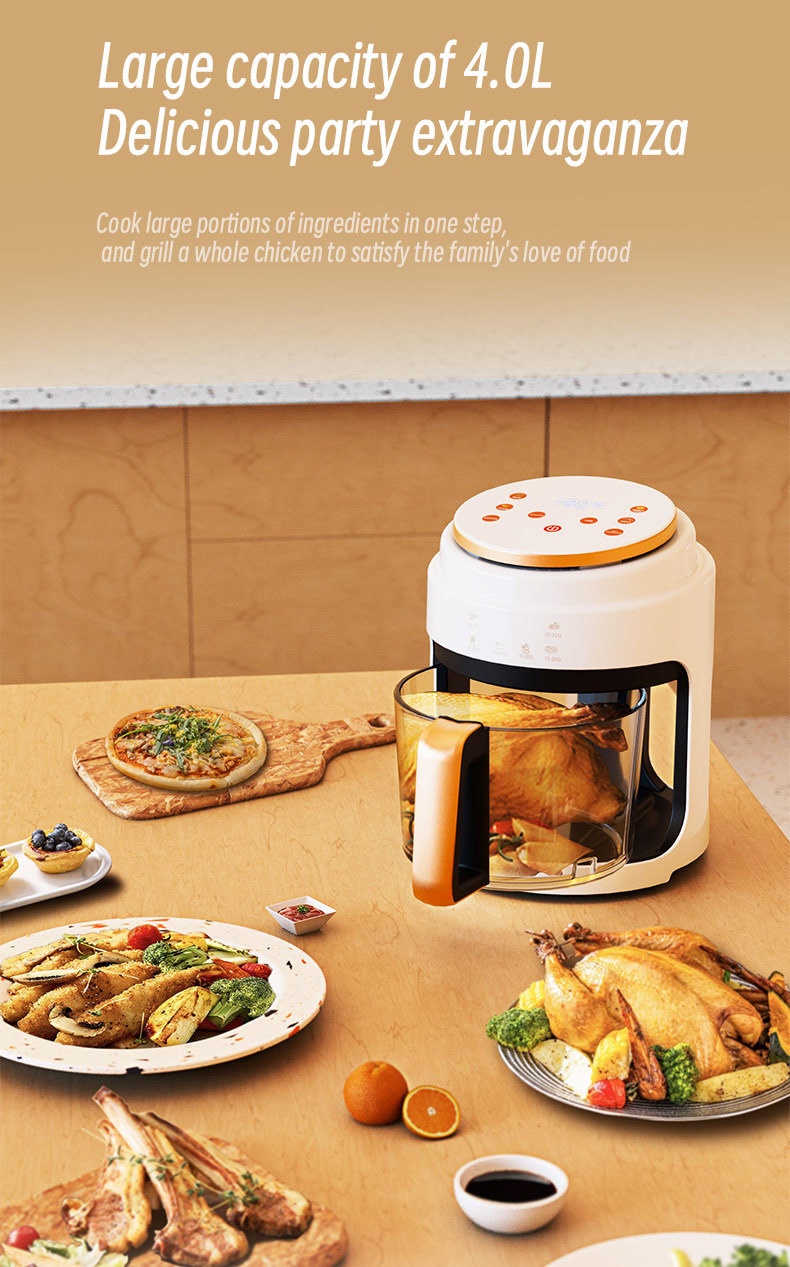 Air Fryer 4l Visual Touchscreen Electric Home Cooking Machine_voghion.com