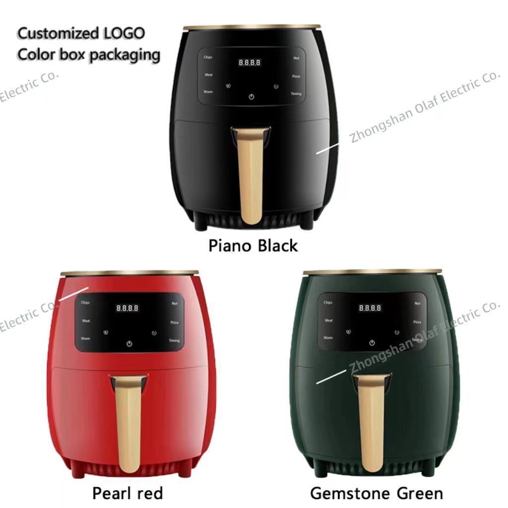 4.5L Household Air Fryer For Foreign Trade, 110V, US/EU Standard, Smart Touchscreen Electric Oven, French Fries Maker_voghion.com