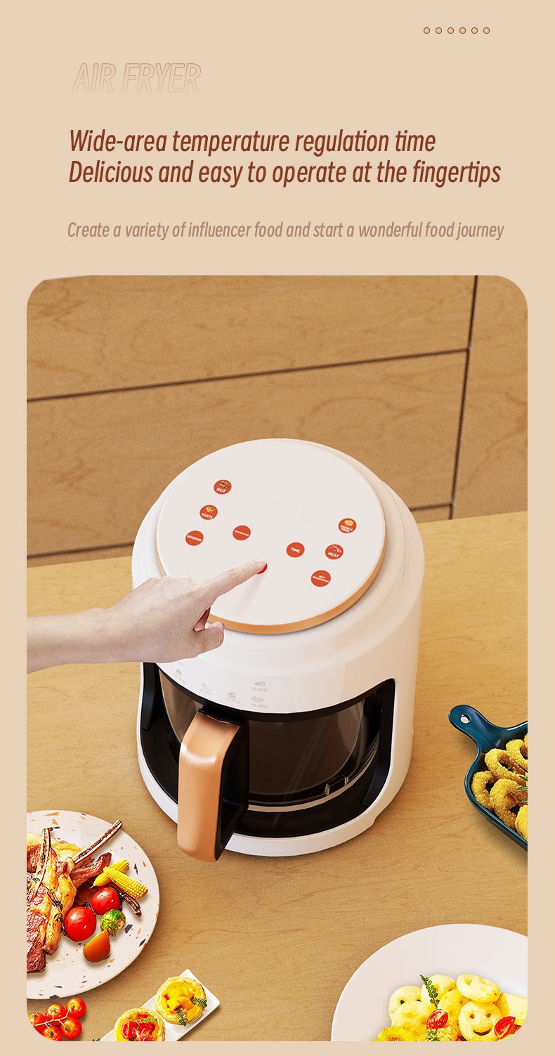 Air Fryer 4l Visual Touchscreen Electric Home Cooking Machine_voghion.com