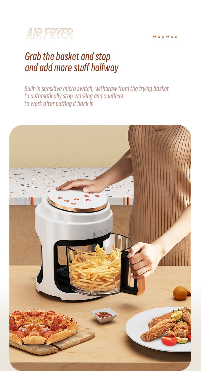 Air Fryer 4l Visual Touchscreen Electric Home Cooking Machine_voghion.com