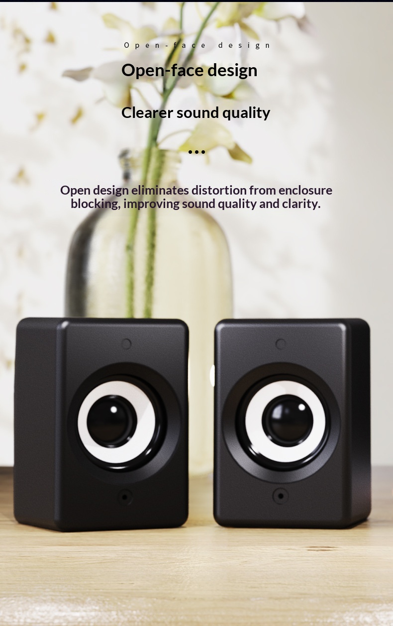 Desktop Computer Wired Bluetooth Speaker For Home Office Mini Subwoofer_voghion.com