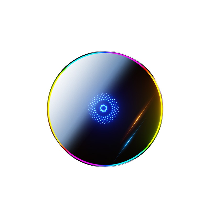 CrossBord Nuova Luce Ambientale Iridescente a Sette Colori per Auto Ricarica Wireless Navigazione Forte Magnetico Telefono_voghion.com