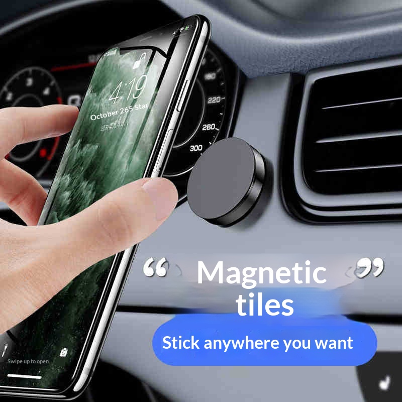 Creative Magnetic Alloy Mount Popular Mobile Navigation Car Accessories Steering Wheel Phone Holder_voghion.com