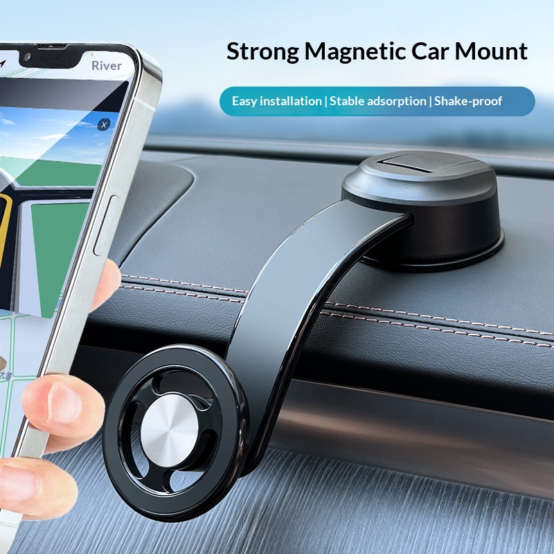 Support magnétique universel réglable pour téléphone de voiture avec navigation intégrée au tableau de bord (nouveau modèle 2024)._voghion.com