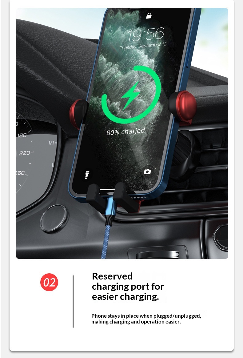 Dropshipping all'ingrosso di accessori creativi Supporto per navigatore a gravità per bocchetta dell'aria Supporto multifunzionale per telefono da auto_voghion.com