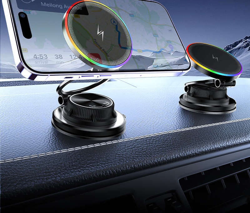 New Vacuum Adsorption Phone Wireless Charging Car Magnetic Holder_voghion.com