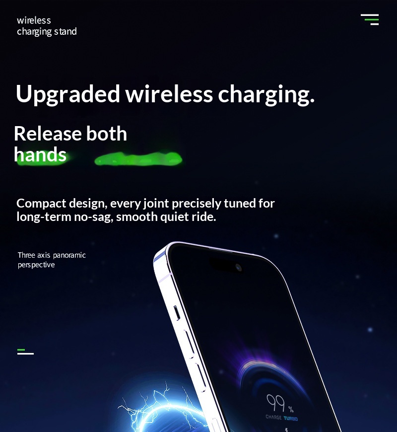 New Vacuum Adsorption Phone Wireless Charging Car Magnetic Holder_voghion.com