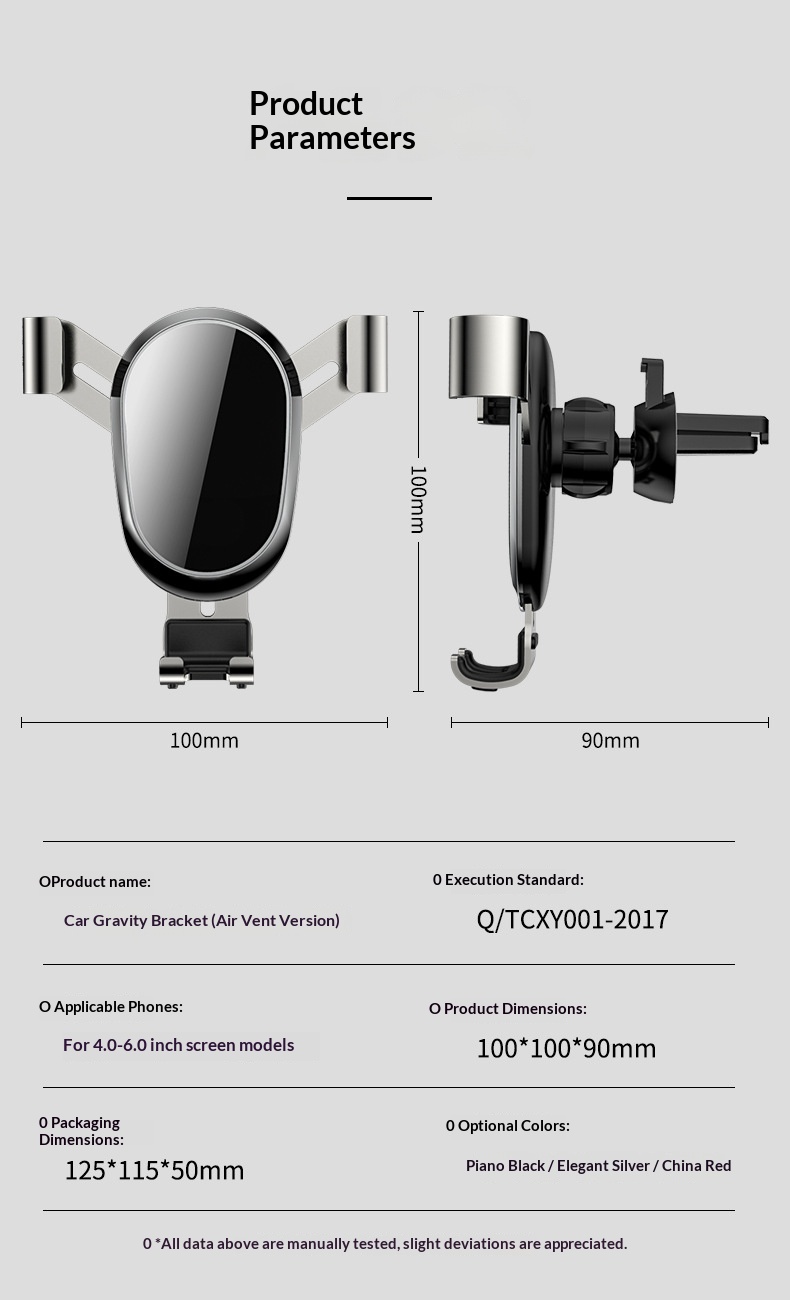 Suction Cup Air Vent Multi-Function Phone Gravity Car Navigation Holder_voghion.com