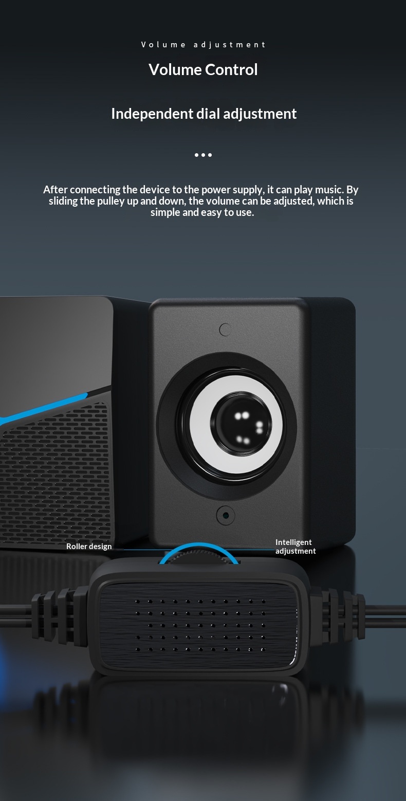 Desktop Computer Wired Bluetooth Speaker For Home Office Mini Subwoofer_voghion.com