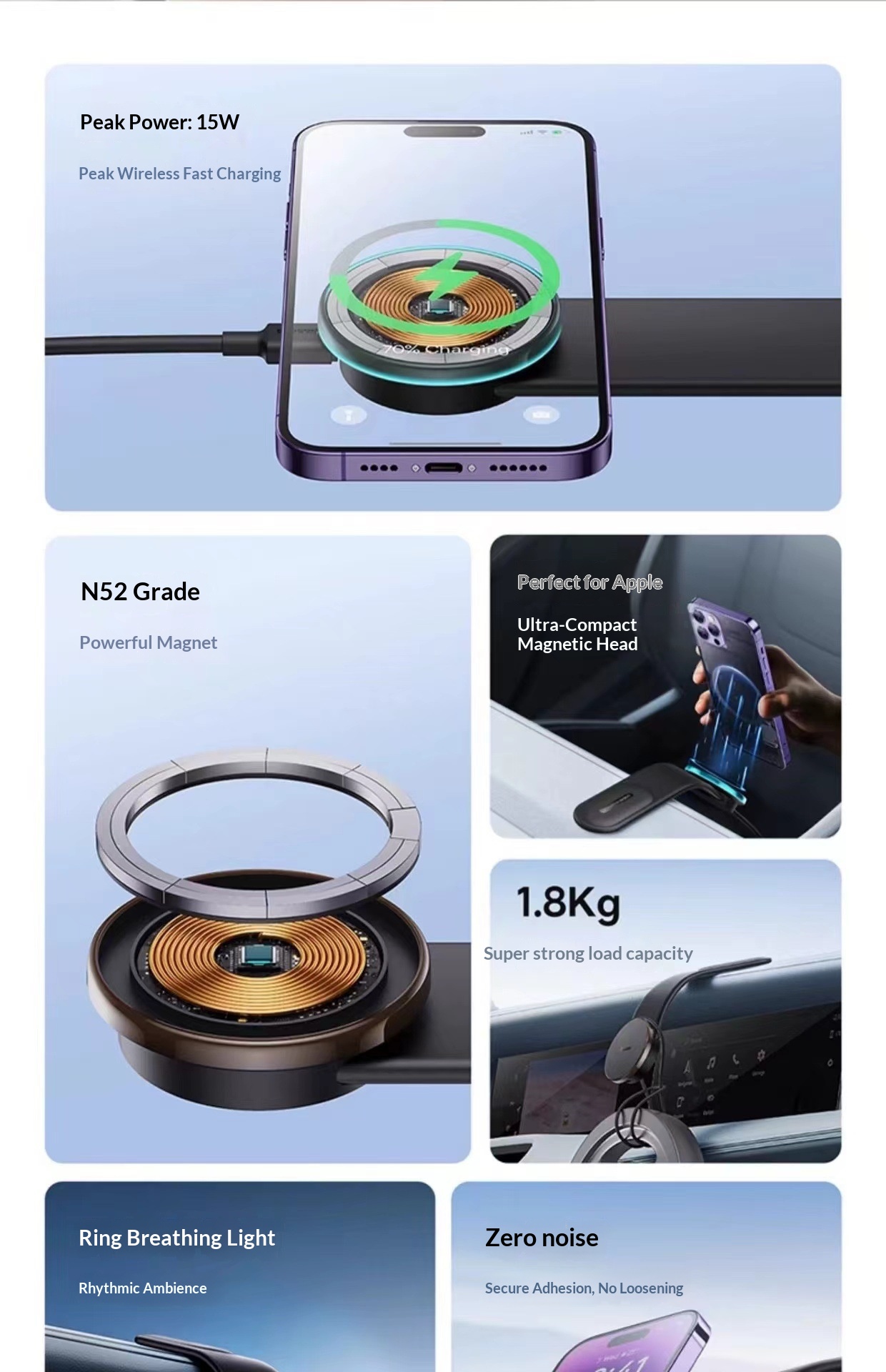 Supporto magnetico per telefono da cruscotto per auto, ideale per la navigazione transfrontaliera, in vendita a caldo._voghion.com