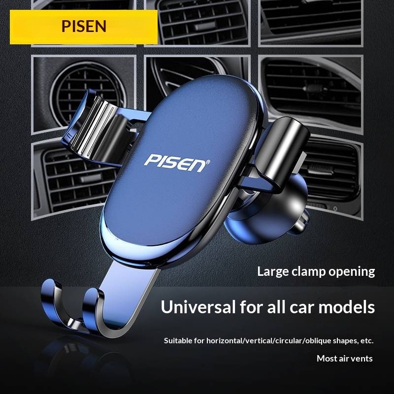 Supporto per telefono Pisen da auto con sensore di gravità, fissaggio fisso universale per bocchetta dell'aria_voghion.com