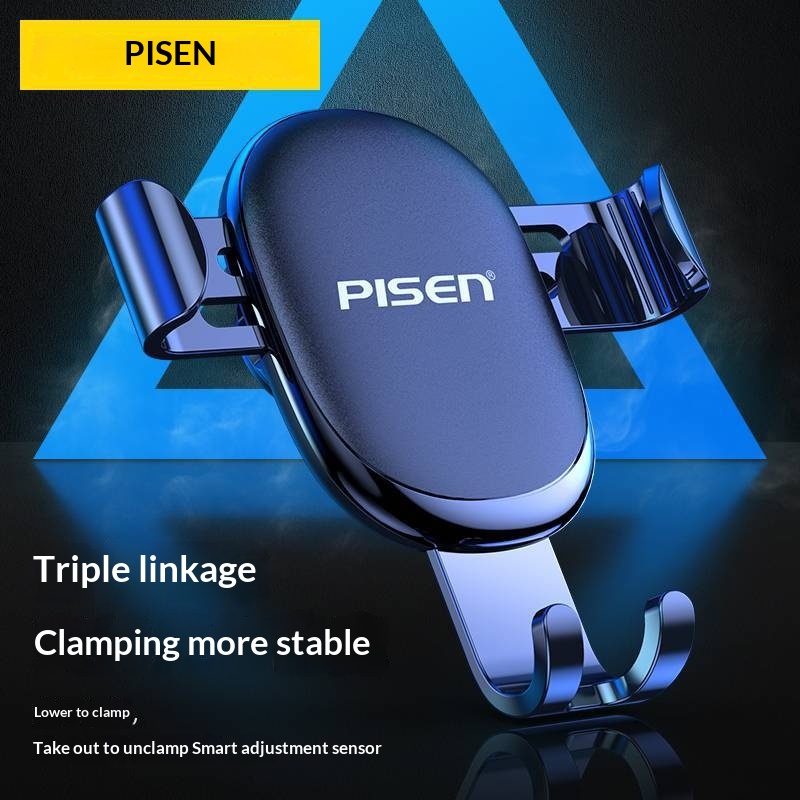 Supporto per telefono Pisen da auto con sensore di gravità, fissaggio fisso universale per bocchetta dell'aria_voghion.com