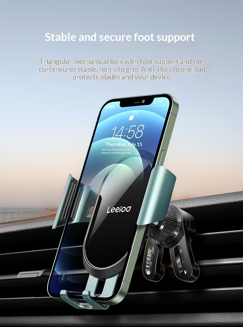 Gravity Car Phone Holder For Air Vent Mount Navigation Stand_voghion.com