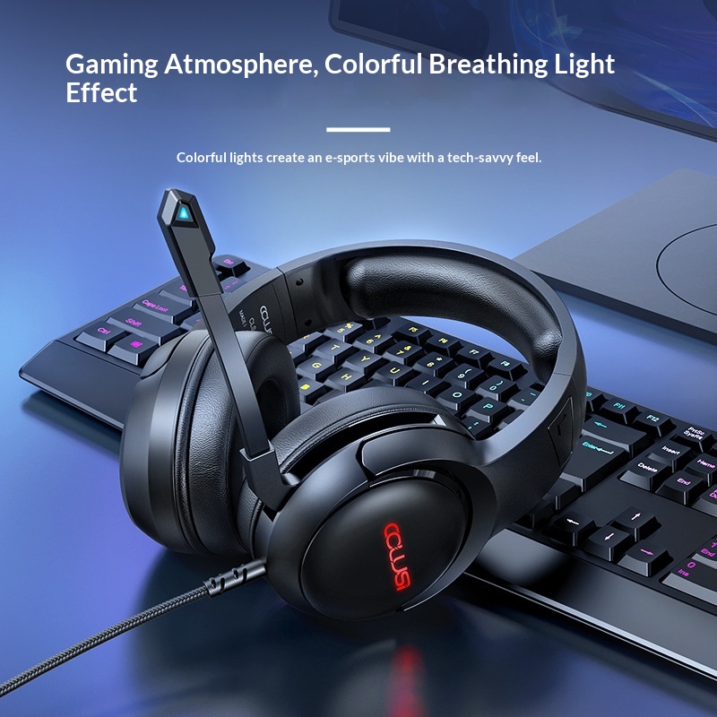Cross-border CSL-600 Computer Headset, Over-ear Wired Gaming E-sports Headset Desktop And Laptop, With Microphone For Playing Game_voghion.com